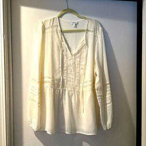 Express lined peasant top-cream. NWOT
